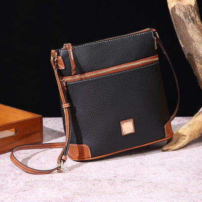 Vintage Lychee Grain Texture Crossbody Bag