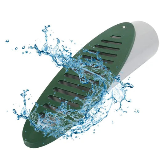 4-Inch Angled Lawn Drainage Pipe Connector – Durable Green Outdoor Water Flow Tube for Yard & Garden