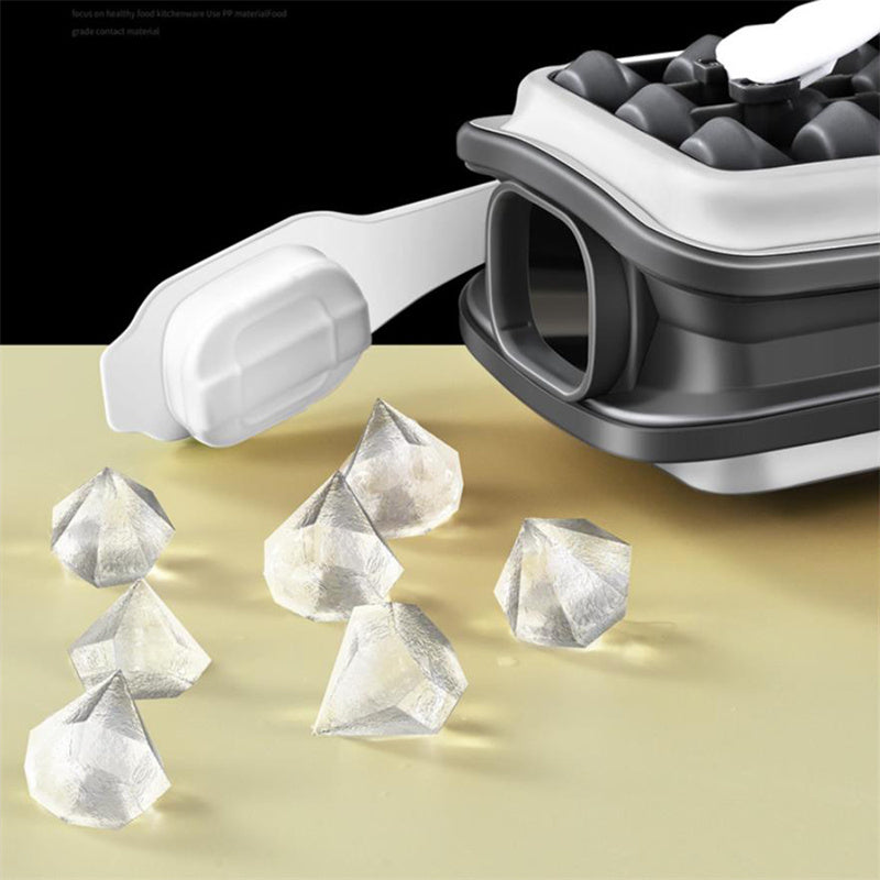 2-in-1 Portable Ice Ball Maker & Water Bottle – Silicone Ice Cube Mold for Creative Diamond-Shaped Ice, Summer Kitchen Gadget