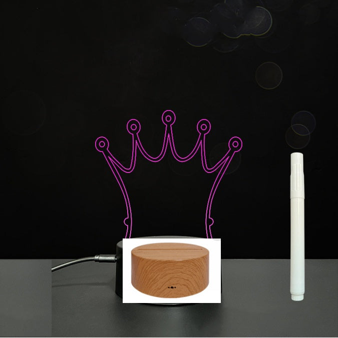 3D LED Acrylic Message Board – Glowing Handwriting Note Pad with Light-Up Display