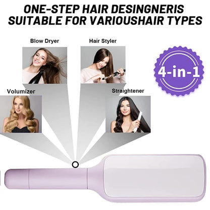 4-in-1 Self-Cleaning Hair Brush – Anti-Static Scalp Massage Comb with Rotating & Lifting Design