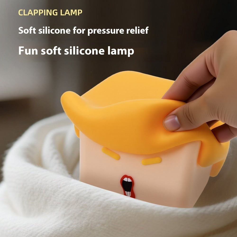 USB Rechargeable Silicone Night Light – Creative Tap-Control LED Lamp for Kids & Bedroom Decor