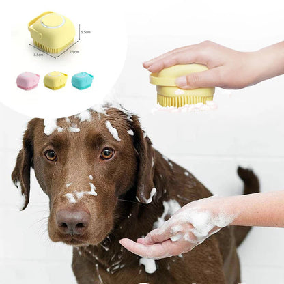 Dog & Cat Bath Brush with Shampoo Dispenser