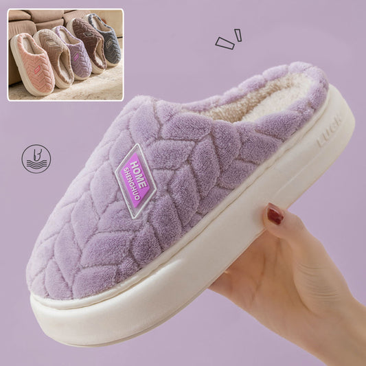 Non-Slip Thick-Soled Plush Winter Slippers – Warm Indoor Fleece Shoes for Couples (Men & Women)