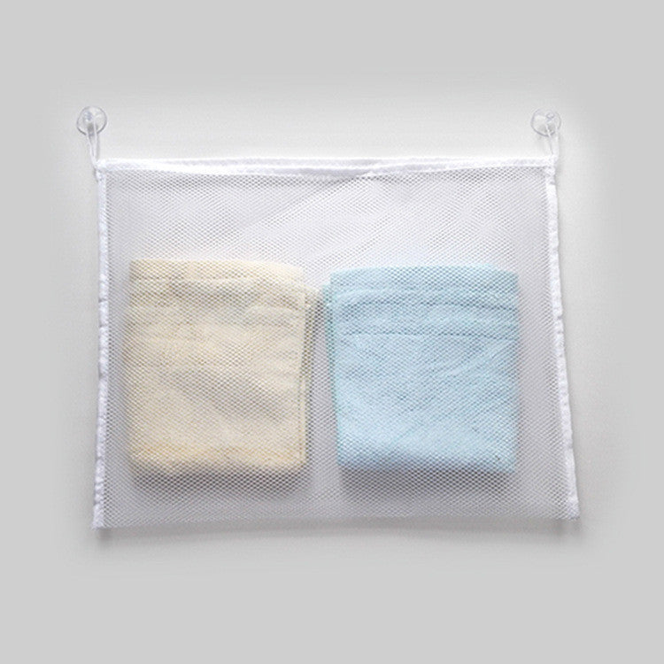 Bathroom Mesh Storage Bag – Hanging Organizer for Toys & Sundries