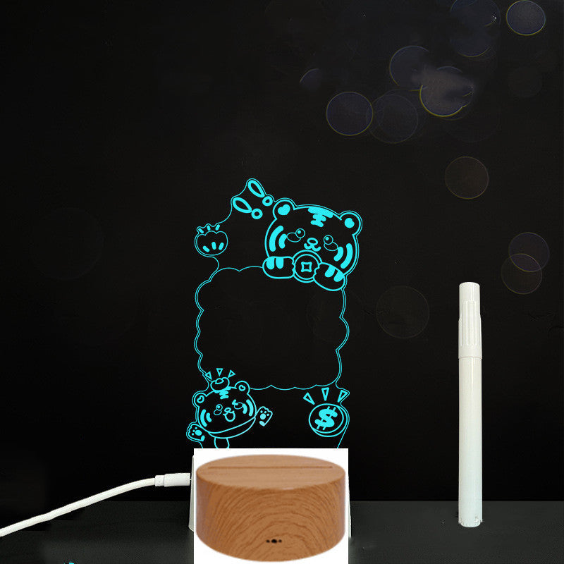 3D LED Acrylic Message Board – Glowing Handwriting Note Pad with Light-Up Display