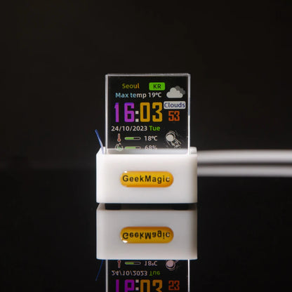 Mini Transparent WiFi Weather Clock – Trendy LED Display for Home & Desk Décor