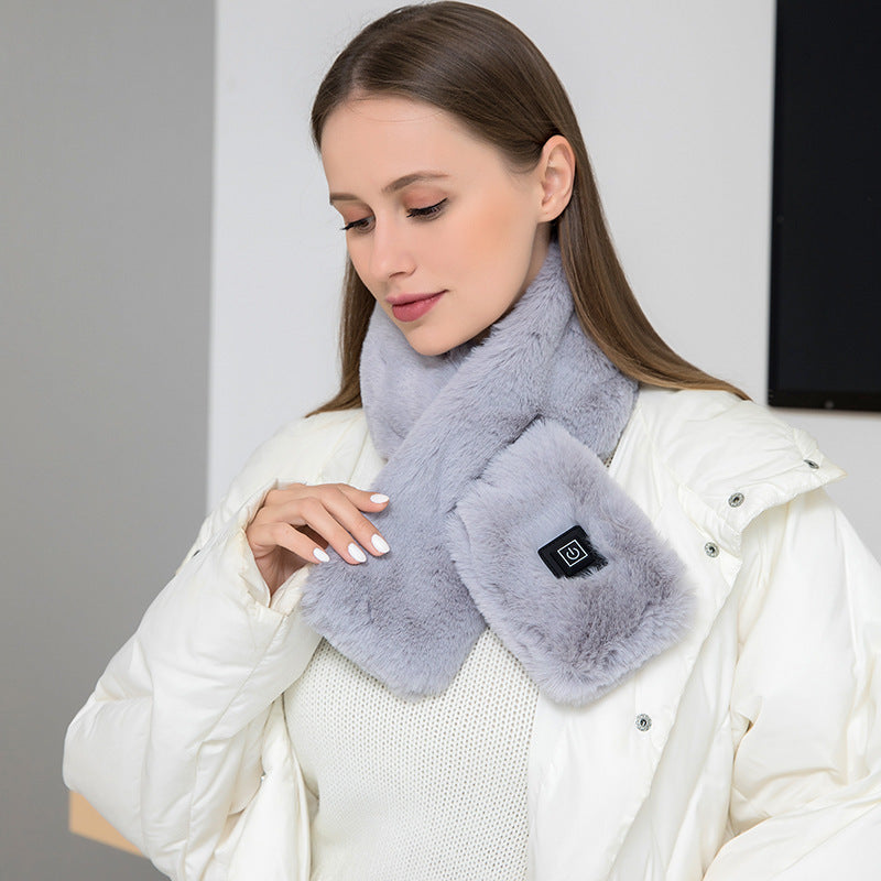 USB Electric Heated Scarf – Adjustable 3-Level Temperature Neck Warmer & Pain Relief Wrap for Men & Women
