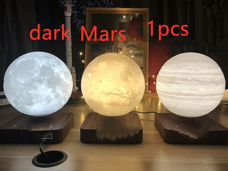 Magnetic Levitation Moon Lamp – 3D Printed Planet Night Light with Floating & Spinning LED Display