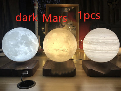 Magnetic Levitation Moon Lamp – 3D Printed Planet Night Light with Floating & Spinning LED Display