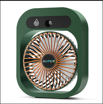 Portable USB Rechargeable Misting Fan – Air Cooler with 3 Speeds & Humidifier for Home & Desk