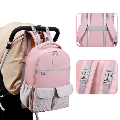 Large Capacity Mummy Diaper Bag Backpack – Multi-Pocket Baby Travel Organizer for Moms & Dads