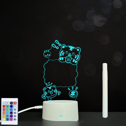 3D LED Acrylic Message Board – Glowing Handwriting Note Pad with Light-Up Display