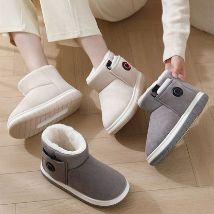 Rechargeable Electric Heated Shoes – Winter Foot Warmers with Adjustable Temperature & Cozy Cotton Lining