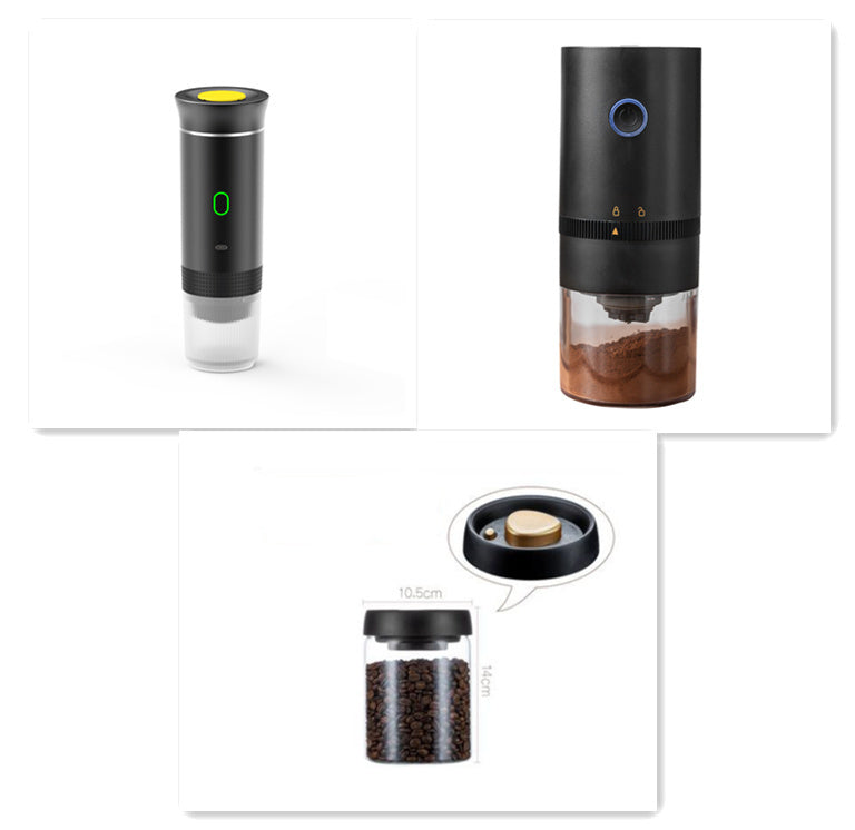 3-in-1 Portable Electric Coffee Grinder & Espresso Maker – Travel Capsule Machine for Fresh Brews Anywhere