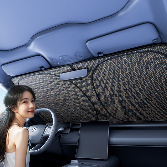 Car Laser Sunshade – Thermal UV Protection Windshield Cover with Reflective Shroud