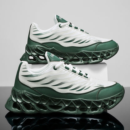 Men’s Chunky Lace-Up Sneakers – Thick-Soled Vulcanized Sports & Casual Running Shoes