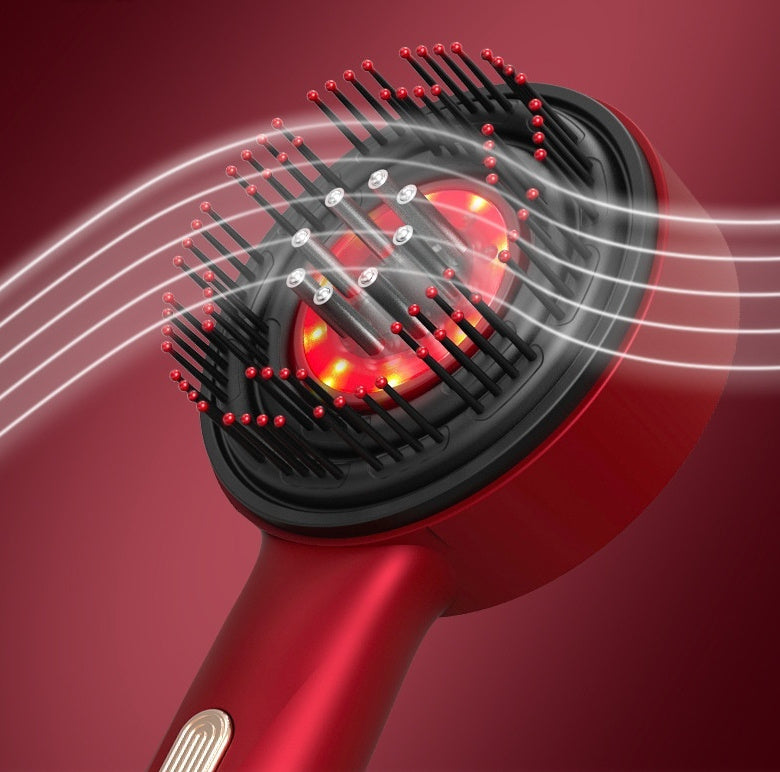 Electric Scalp Massage Comb – Red Light Therapy, Anti-Slip Grip & Hair Care Function