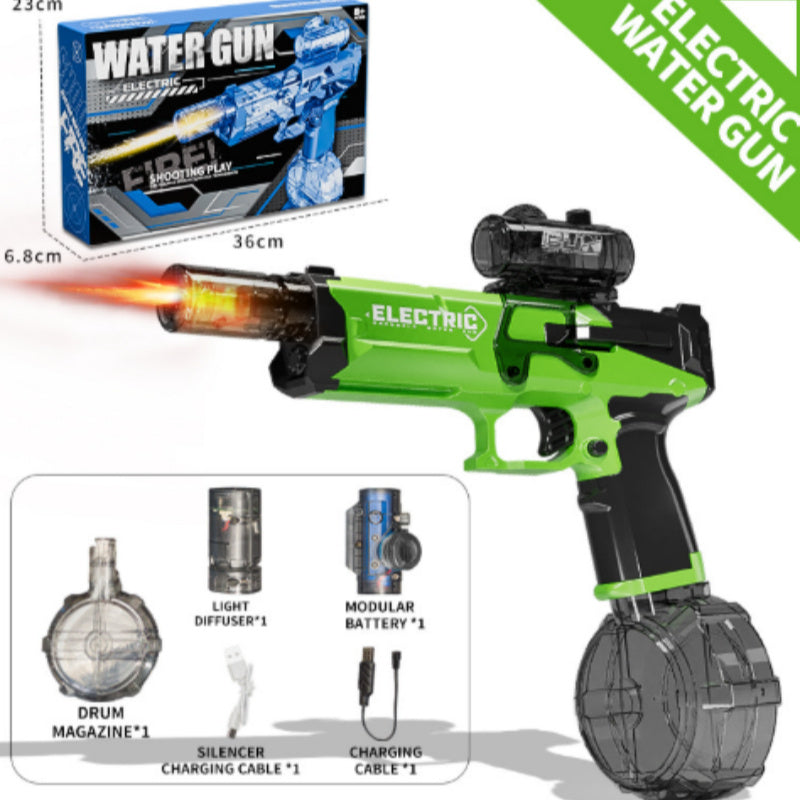 Fire Rat Electric Water Gun – Full-Auto Light-Up Water Blaster Toy for Kids, Summer Fun & Outdoor Play (Model AC223