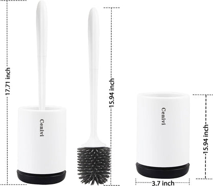 Non-Stick Soft Bristle Toilet Brush – Hygienic Silicone Bathroom Cleaning Tool