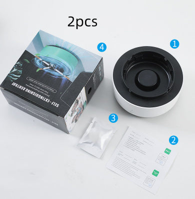 Portable Ashtray with Air Purifier – Automatic Anion Odor Remover for Home & Car Use