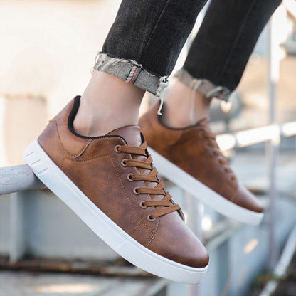 Men’s Lace-Up Casual Flat Shoes – Comfortable Everyday Fashion Sneakers