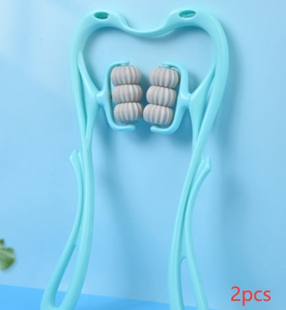 Manual 6-Wheel Neck Massager – Multifunctional Roller Tool for Muscle Relief & Relaxation