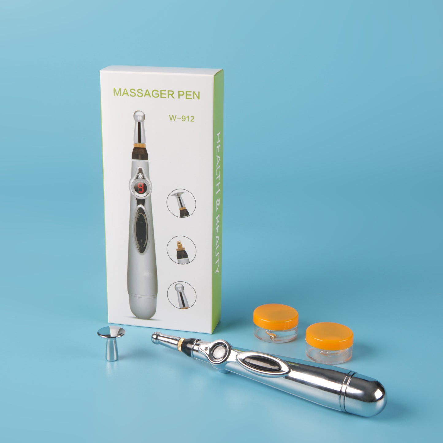 KEBETEME Electric Acupuncture Massage Pen – Meridian Energy Pen for Pain Relief & Health Monitoring