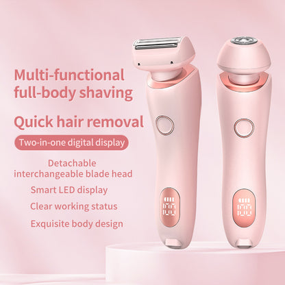 2-in-1 USB Rechargeable Hair Removal Epilator – Women’s Body Trimmer & Shaver for Face, Legs, Bikini & Underarms