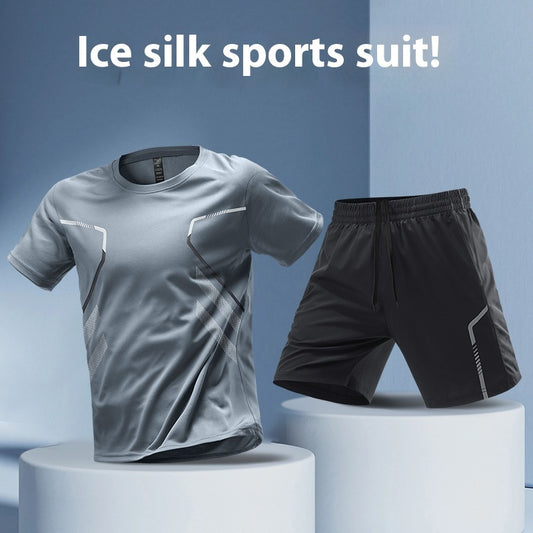 Men’s Quick-Dry Sports T-Shirt – Breathable Color Block Active Tee for Running & Workouts