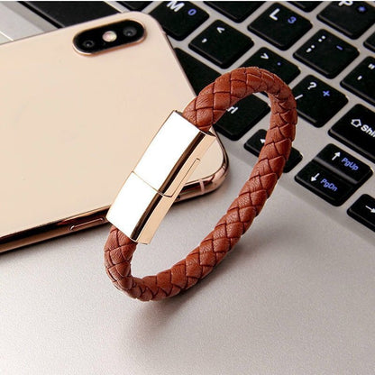 Stylish Bracelet USB Charging Cable – Portable Data & Fast Charger for iPhone, Type-C & Micro USB Devices