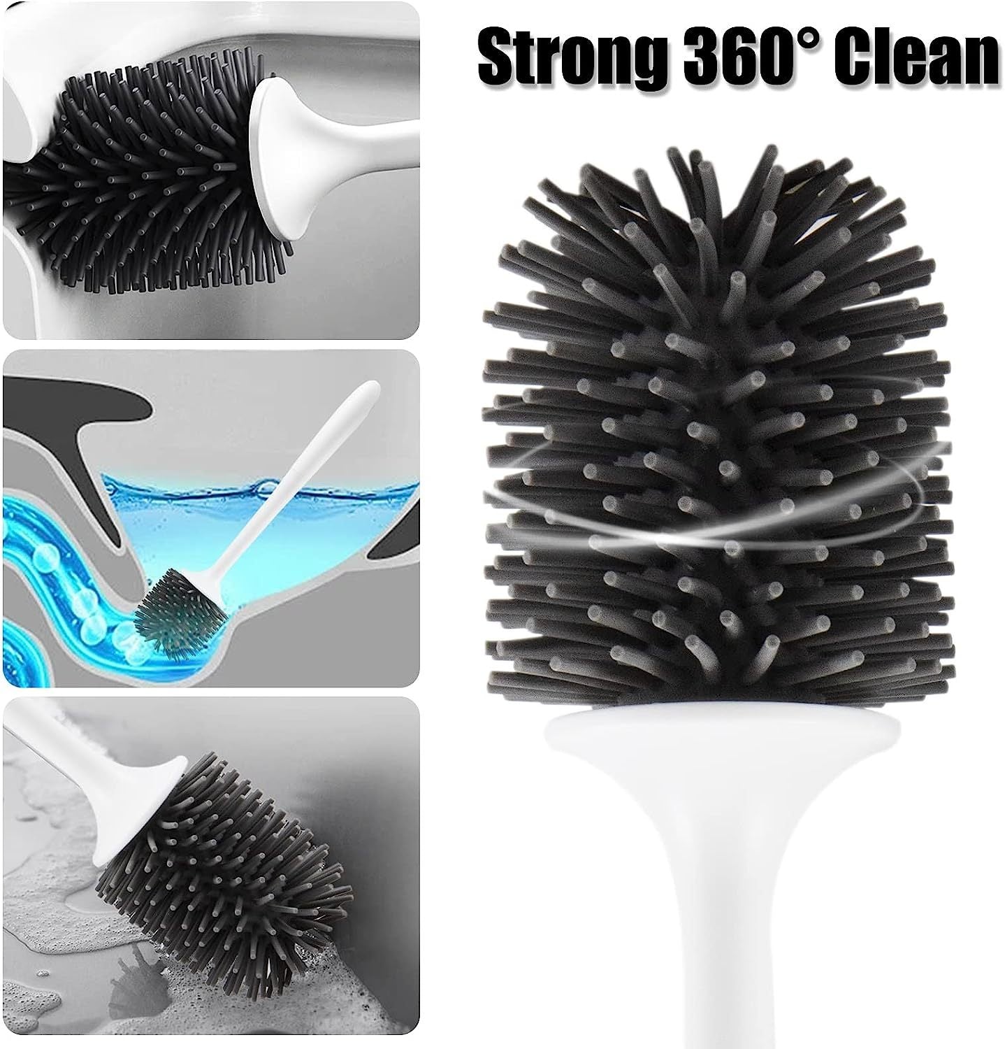 Non-Stick Soft Bristle Toilet Brush – Hygienic Silicone Bathroom Cleaning Tool