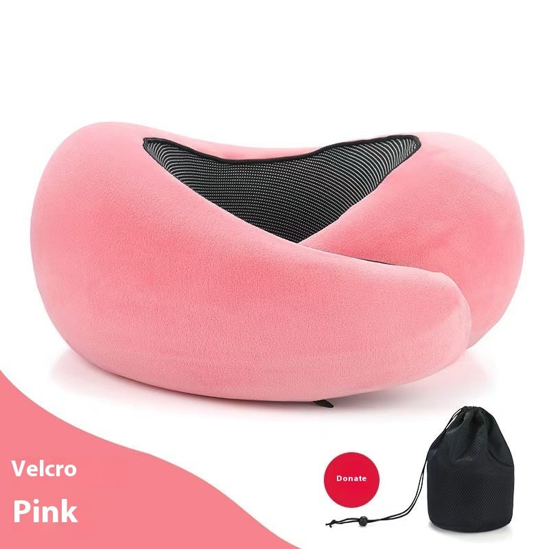 Soft Memory Foam Travel Neck Pillow – Adjustable U-Shape Support for Plane, Car & Office Naps