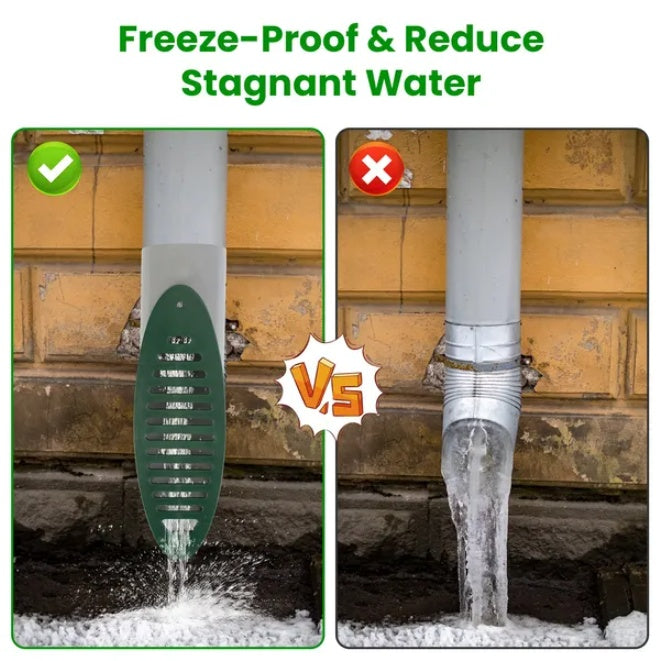 4-Inch Angled Lawn Drainage Pipe Connector – Durable Green Outdoor Water Flow Tube for Yard & Garden