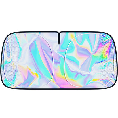Car Laser Sunshade – Thermal UV Protection Windshield Cover with Reflective Shroud