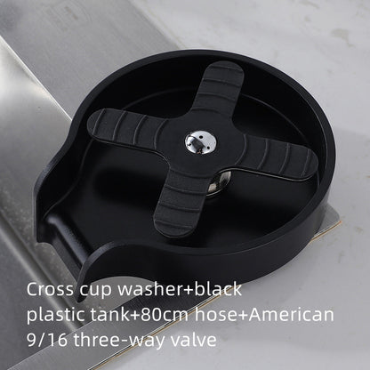 Cup Rinser for Sink – Home & Bar Counter Glass Washer Attachment for Quick Cleaning