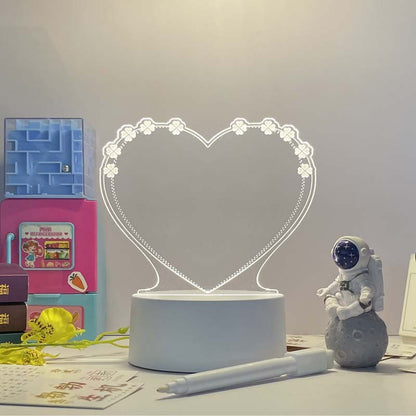 3D LED Acrylic Message Board – Glowing Handwriting Note Pad with Light-Up Display