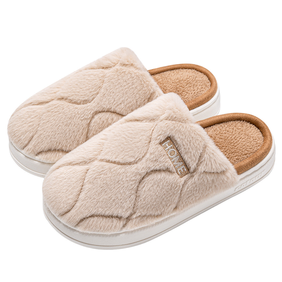 Winter Plush Slippers – Warm Indoor House Shoes for Women, Men & Couples