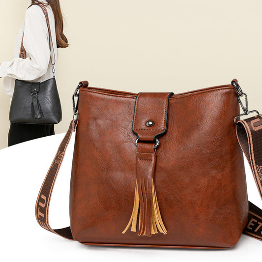 Retro Women's Leisure Bucket Bag