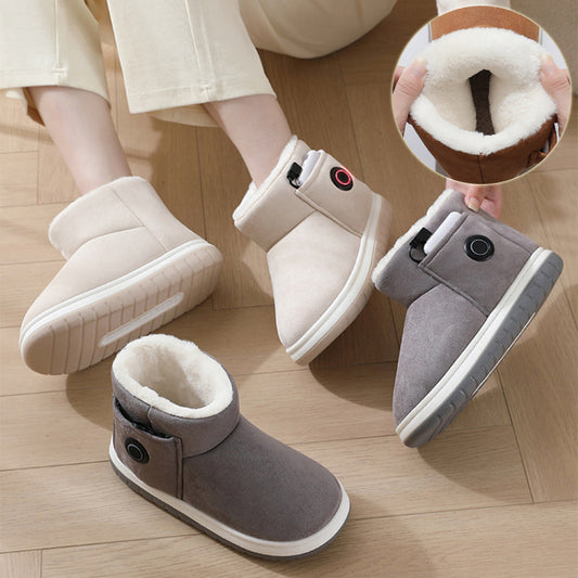 Rechargeable Electric Heated Shoes – Winter Foot Warmers with Adjustable Temperature & Cozy Cotton Lining