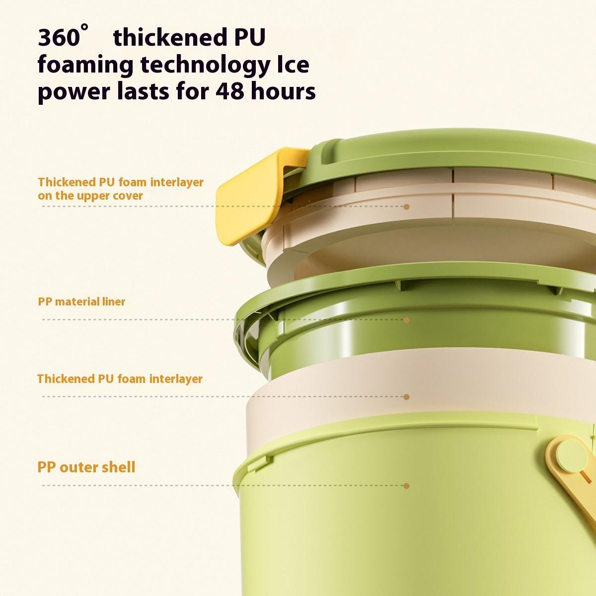 Outdoor Camping Ice Cube Dispenser – Insulated Press Barrel for Cold Drink Storage