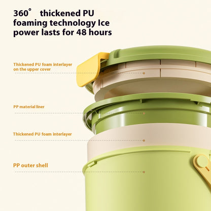 Outdoor Camping Ice Cube Dispenser – Insulated Press Barrel for Cold Drink Storage