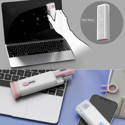 7-in-1 Multifunctional Cleaning Kit – Bluetooth Earbuds Cleaner, Keyboard Brush, Keycap Puller & Screen Cleaning Pen