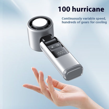TurboChill Mini USB Fan – Super-Speed Cold Air Blower with Digital Display for Travel & Outdoor Use