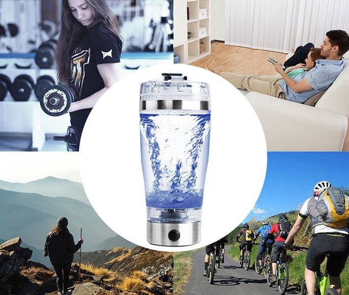 Electric Protein Shaker Bottle – USB Rechargeable Mixer Cup for Shakes, Milk, Coffee & Fitness Drinks