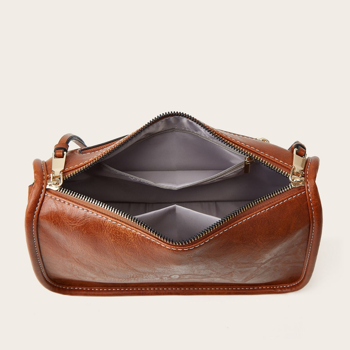 Women's Bohemian Crossbody Tote – Retro Solid Color Bag with Wide Shoulder Strap