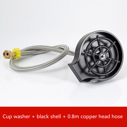 Automatic High-Pressure Cup Washer for Bar Counter & Kitchen Sink – Spray Faucet Tool for Coffee Pitchers & Glasses