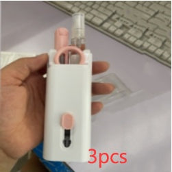 7-in-1 Multifunctional Cleaning Kit – Bluetooth Earbuds Cleaner, Keyboard Brush, Keycap Puller & Screen Cleaning Pen