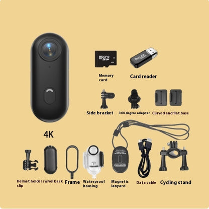 4K Mini Action Camera – Helmet-Mount Sports Cam for Motorcycle, Bike & Outdoor Filming