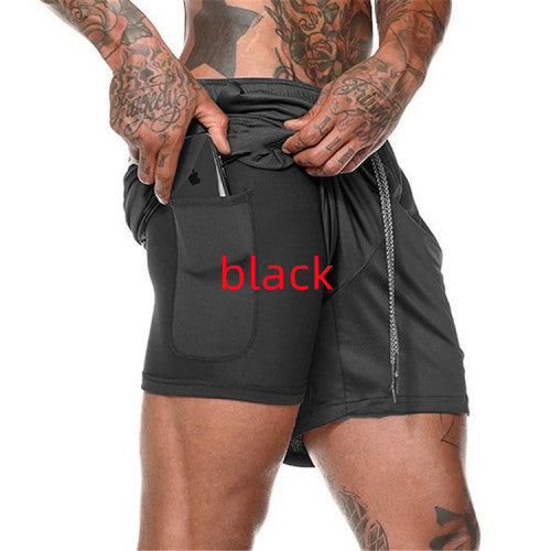 Men’s Pocket Compression Shorts – Athletic Gym Running Training Sportswear